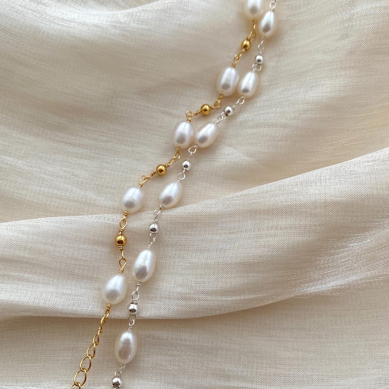 Natural Freshwater Pearl Bracelet,Pearl Beaded Bracelet,Gold Bridal Bracelet,Minimalist Bracelet,Bridesmaid Gifts,Wedding Jewelry