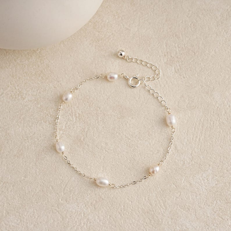Freshwater Pearl Necklace,Minimalist Pearl Necklace,Multiple Pearl Necklace,Bridal Necklace,Chain Necklace,Wedding Necklace,Bridesmaid Gift